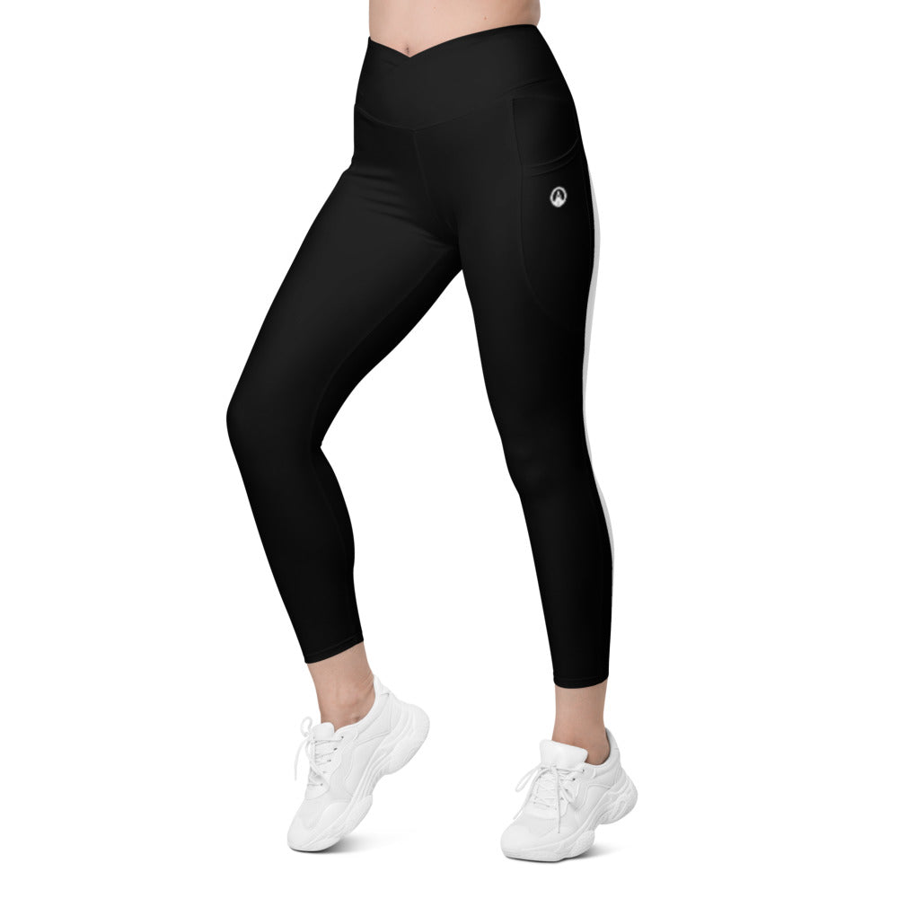 Crossover leggings with side pockets - G9