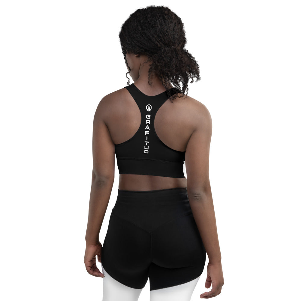 Longline gratitude sports bra
