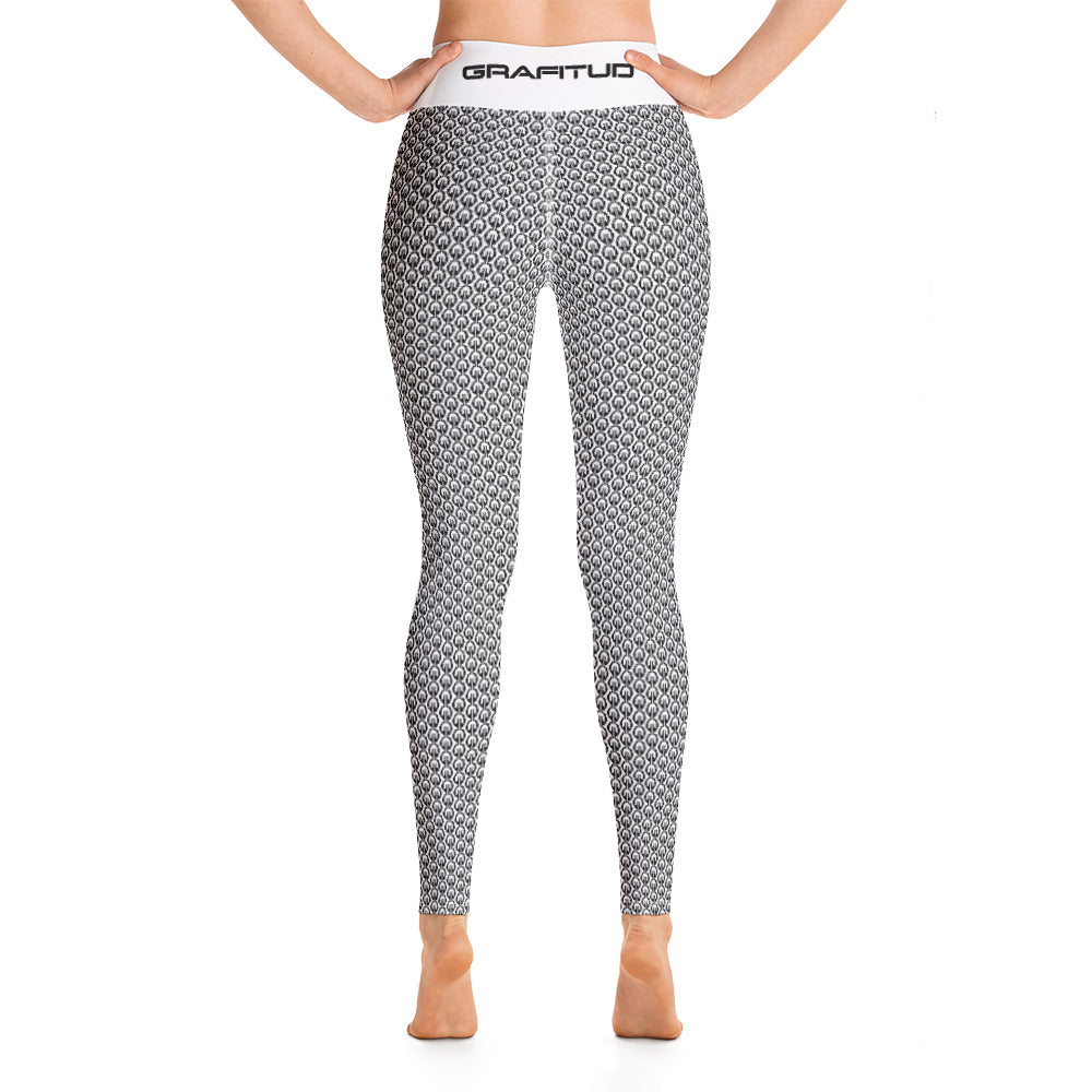 Yoga Leggings G-Pattern Blanco