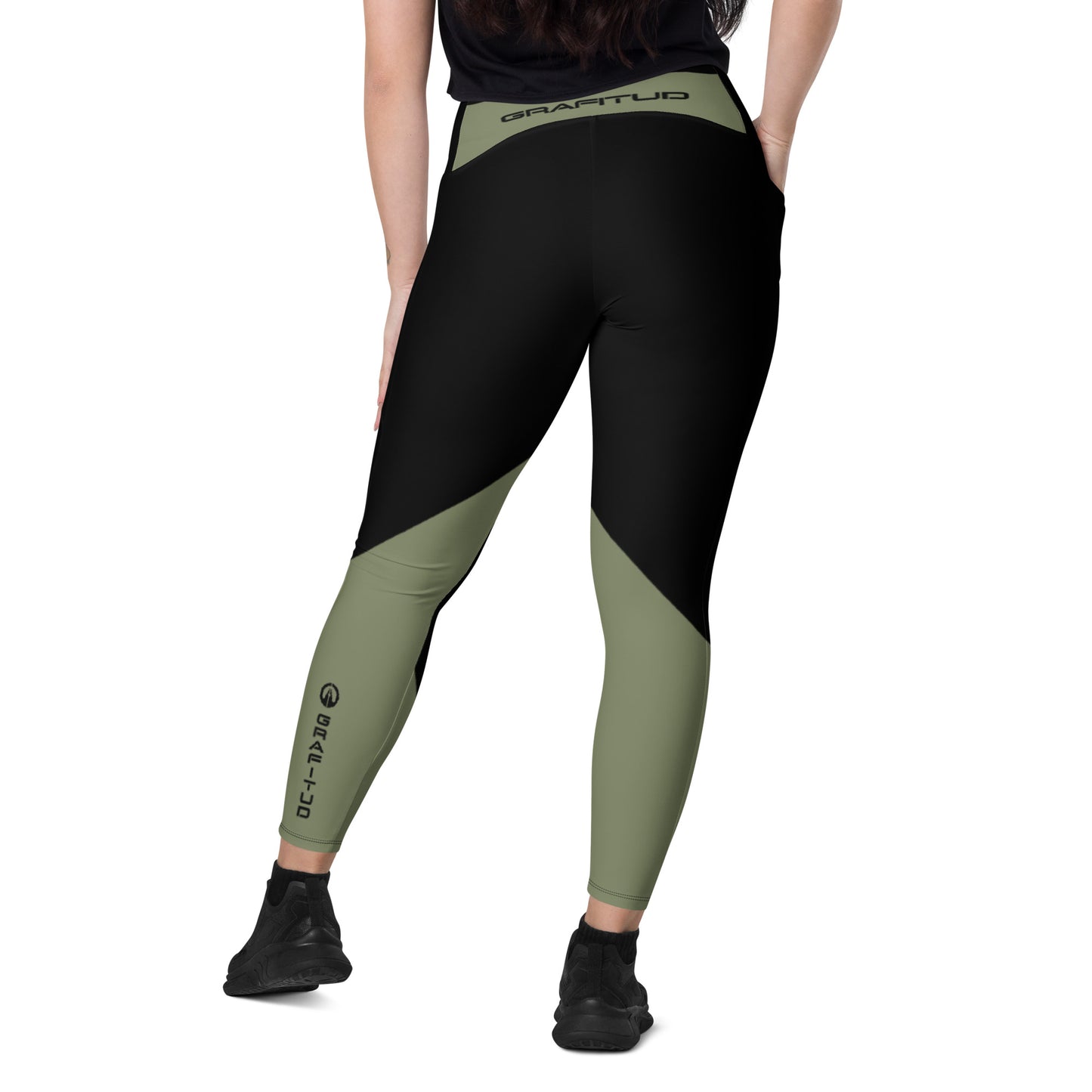 Crossover leggings with pockets - B-Finch