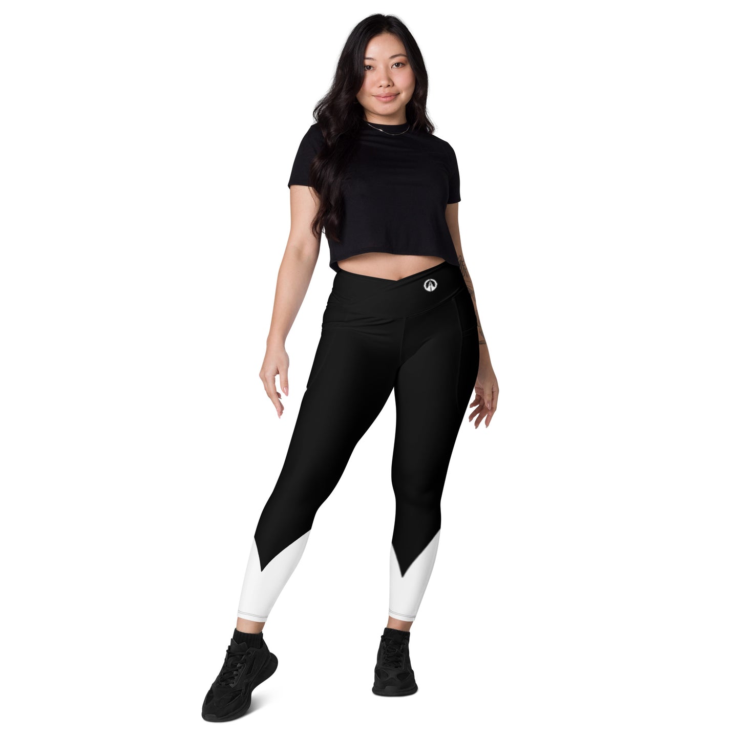 Crossover leggings with pockets - GP W-Raven