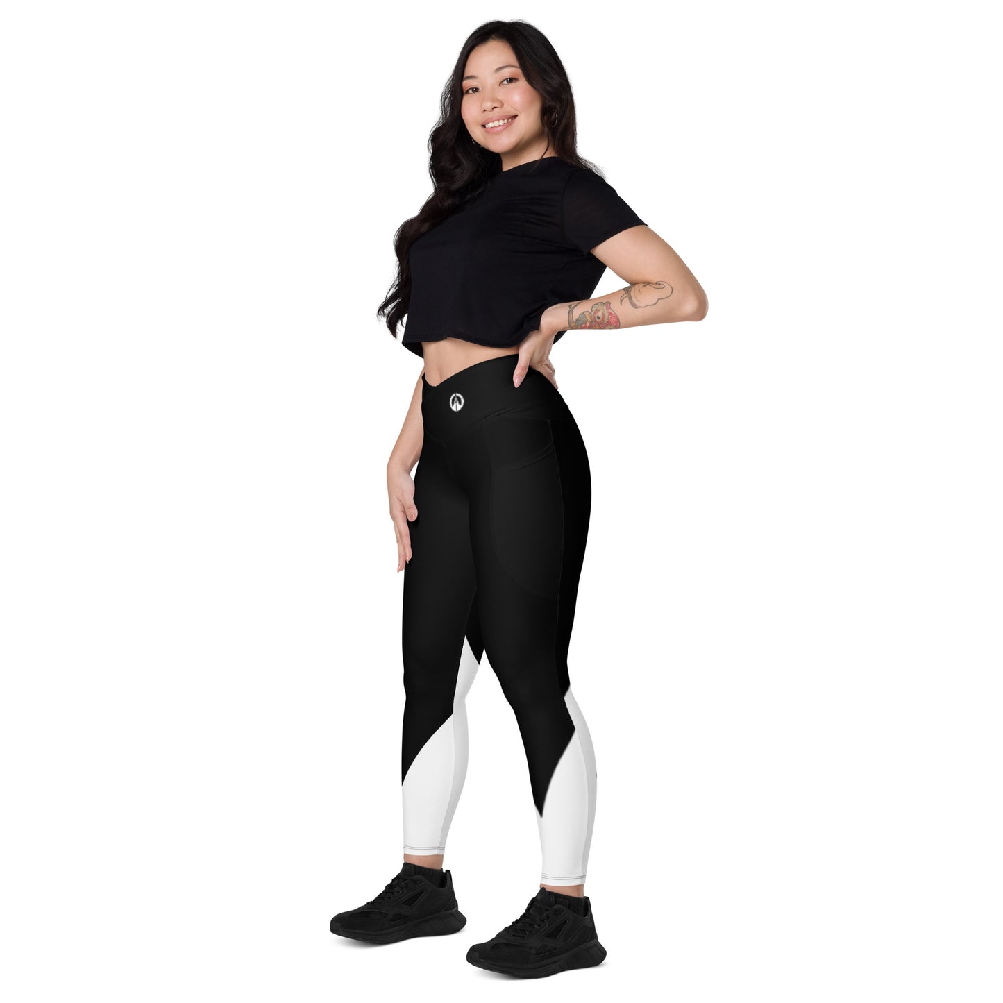 Crossover leggings with pockets - GP W-Raven