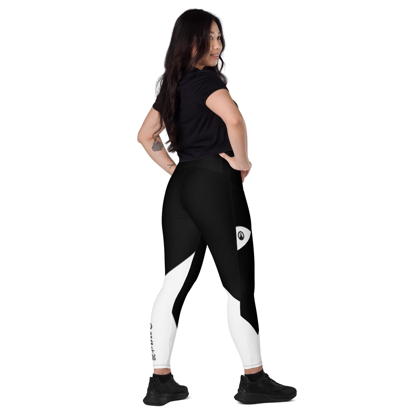 Crossover leggings with pockets - GP W-Raven