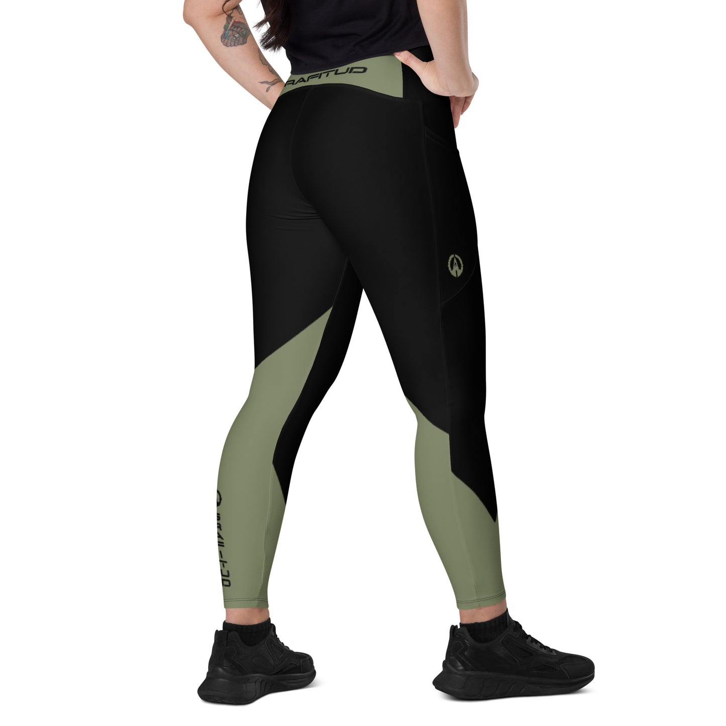 Crossover leggings with pockets - B-Finch