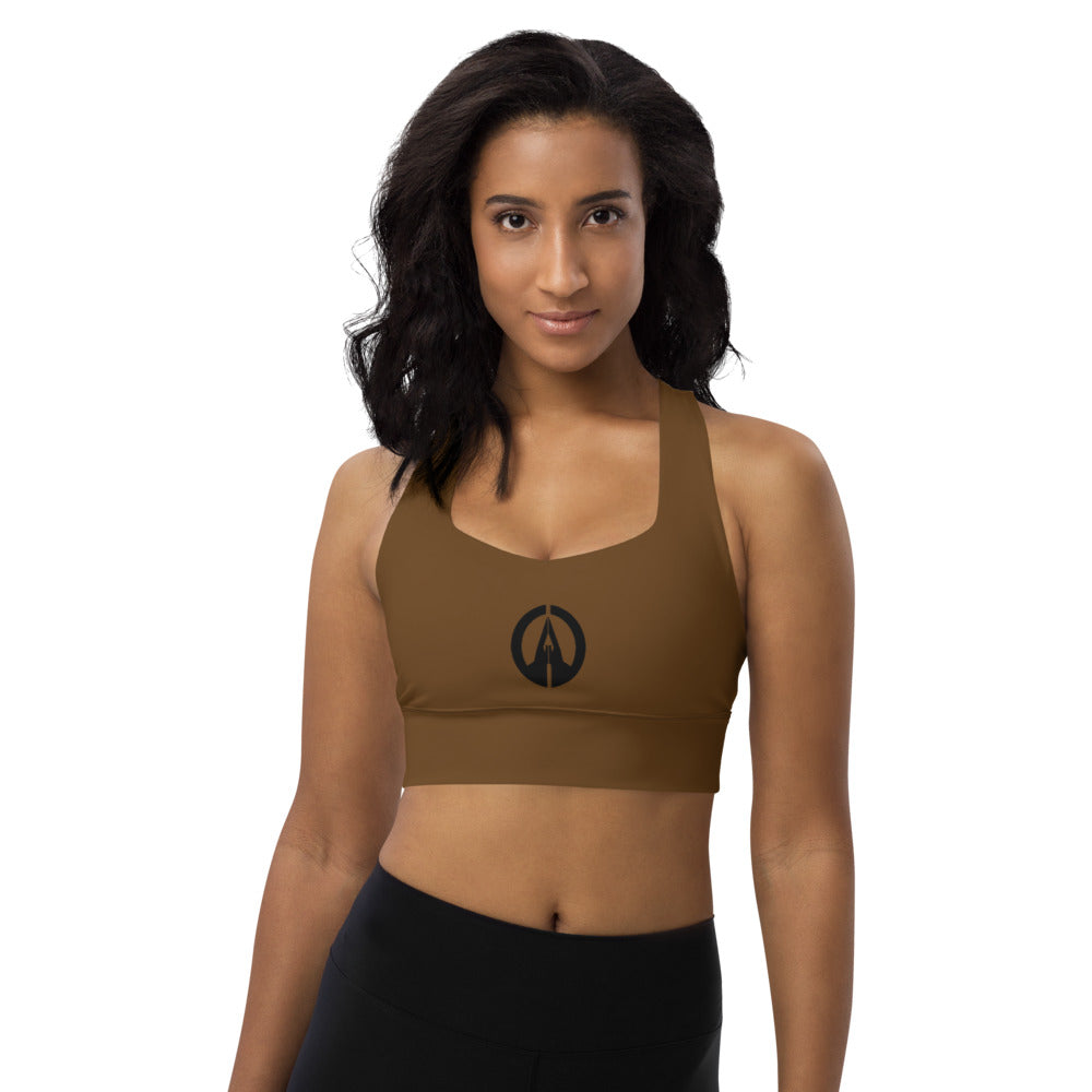 Bronze longline sports bra