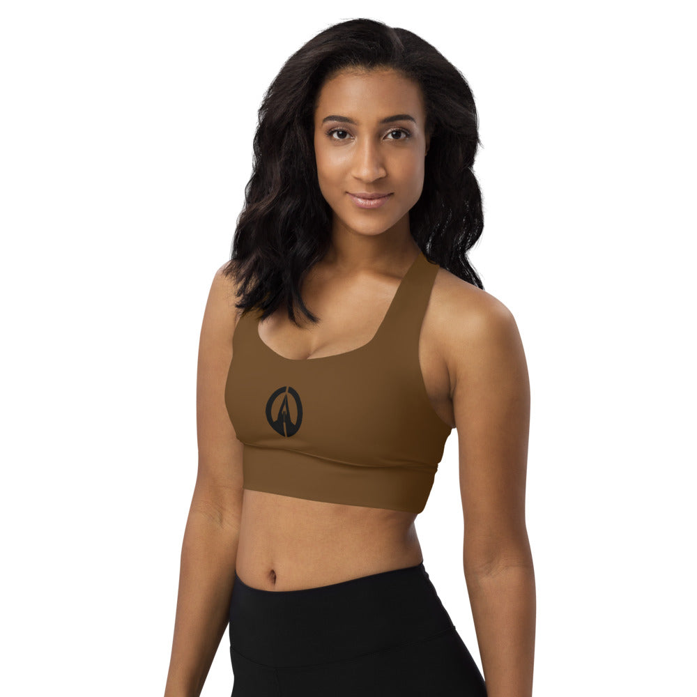 Bronze longline sports bra