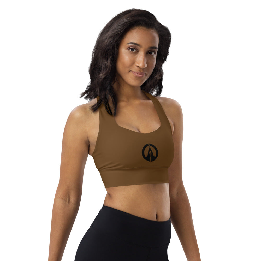 Bronze longline sports bra