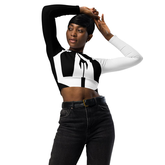 Long-sleeve crop top - G1-Raven