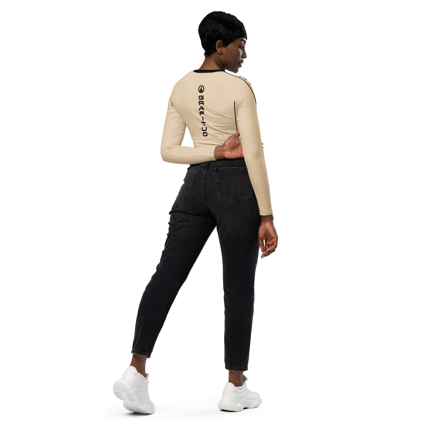 Long-sleeve crop top - GBK B-Champagne