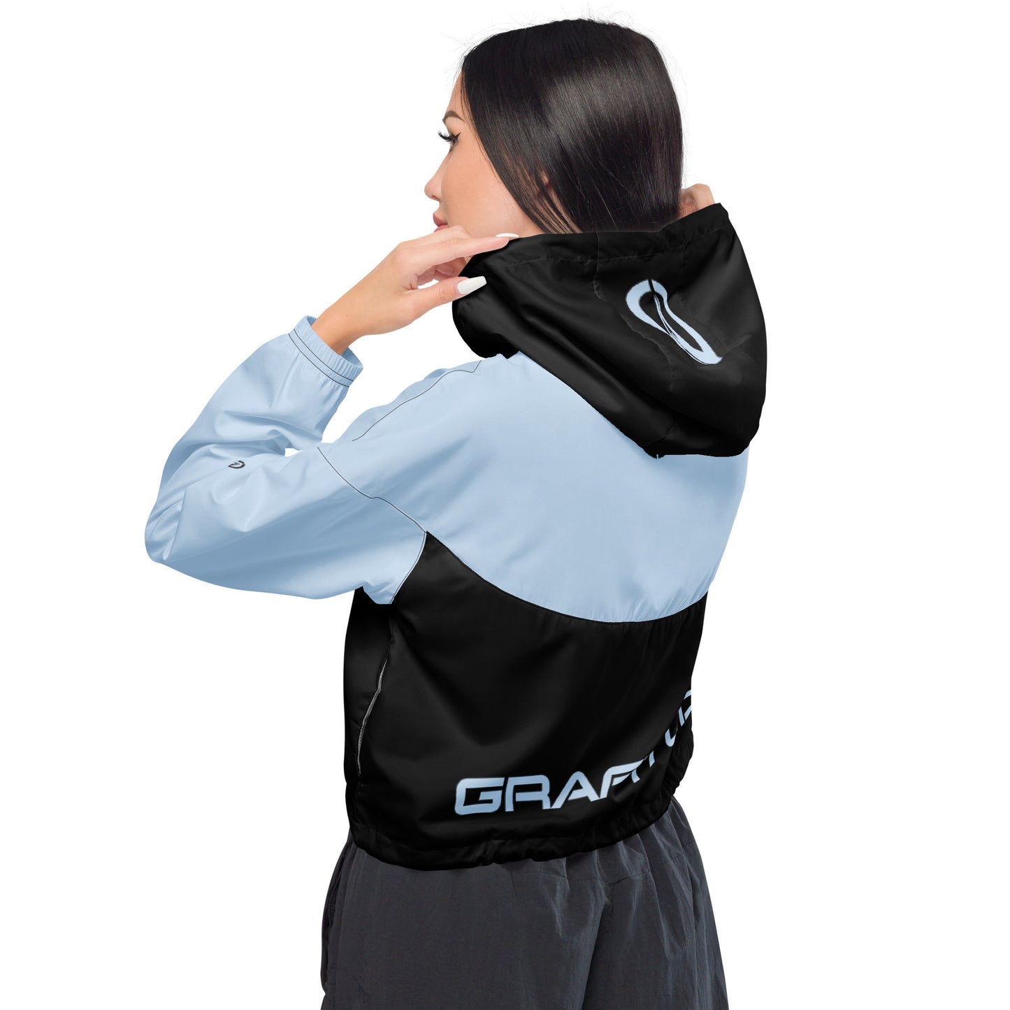 Women’s cropped windbreaker - GD PBlue