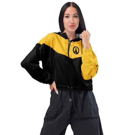 Women’s cropped windbreaker - GD1 Lemon