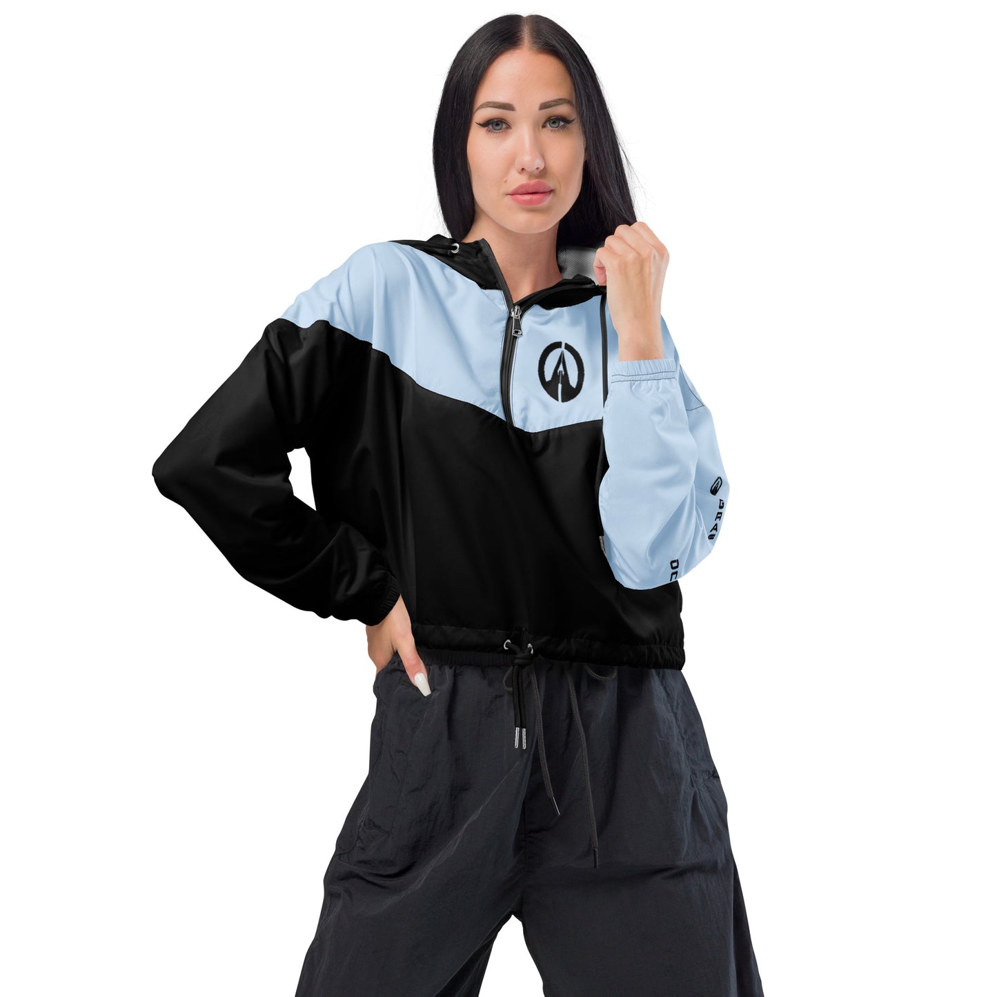 Women’s cropped windbreaker - GD PBlue