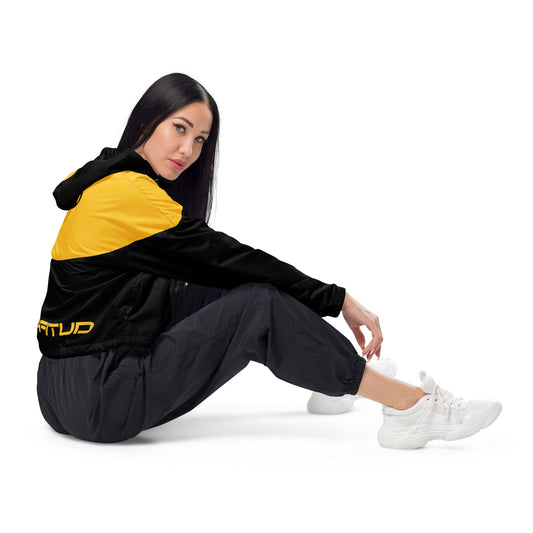 Women’s cropped windbreaker - GD1 Lemon