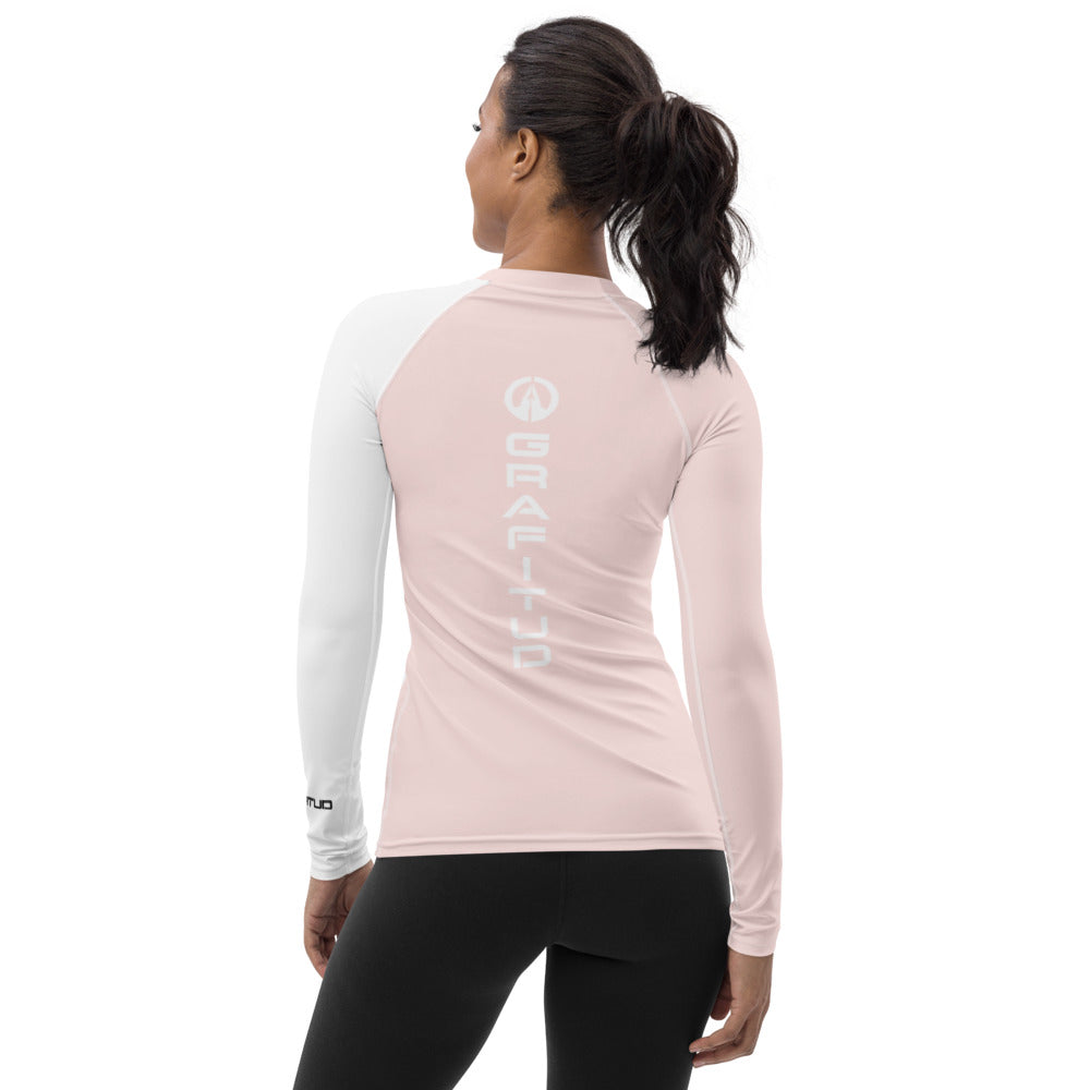 Women's Rash Guard - Misty Rose