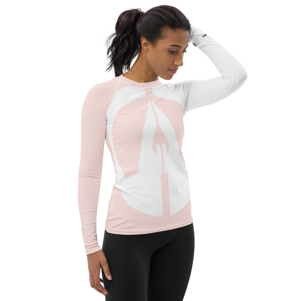 Women's Rash Guard - Misty Rose