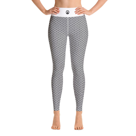 Yoga Leggings G-Pattern Blanco