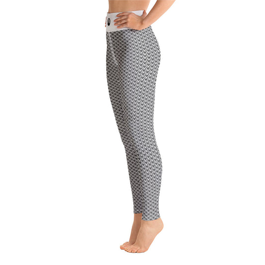 Yoga Leggings G-Pattern Blanco