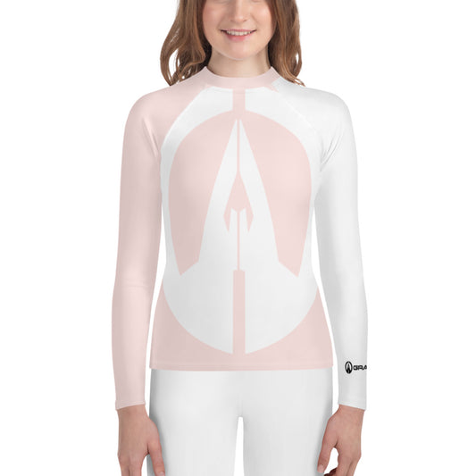 Youth Rash Guard - Misty Rose