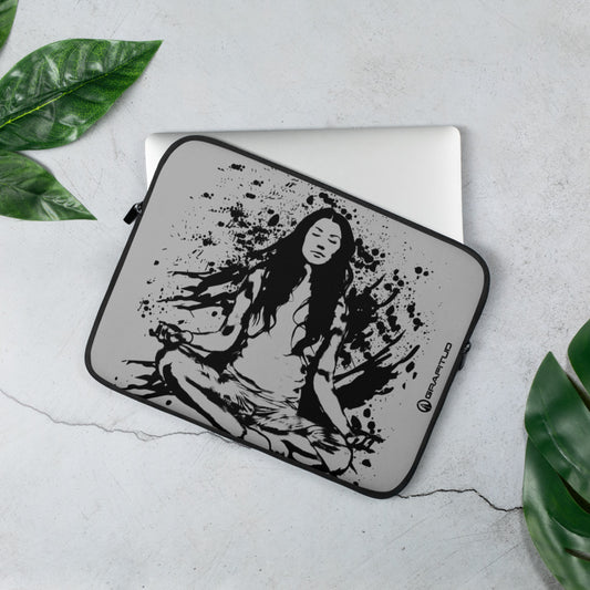 Laptop Sleeve - Namaste Silver