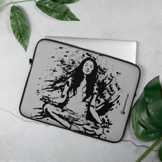 Laptop Sleeve - Namaste Silver