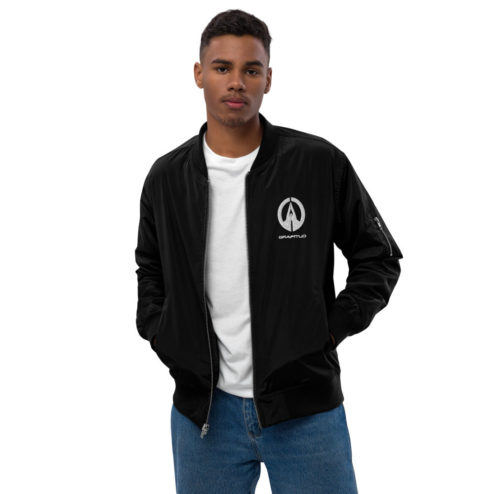 Premium recycled bomber jacket - Raven