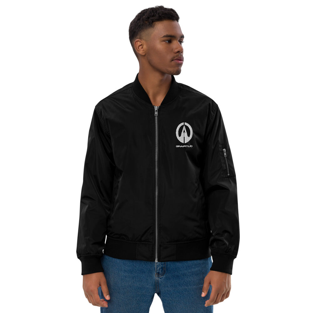 Premium recycled bomber jacket - Raven